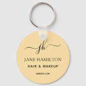 Gelbes QR-Code Werbegeschäft Schlüsselanhänger (Vorderseite)