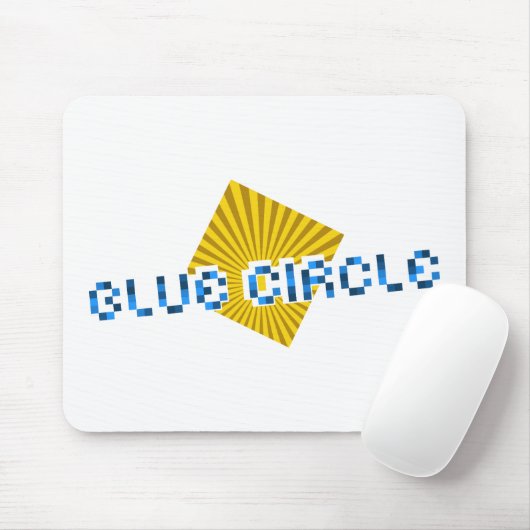 Gelbes Quadrat mit Balken und optischem Pixel-Text Mousepad (Mit Mouse)