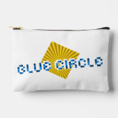 Gelbes Quadrat mit Balken und optischem Pixel-Text Zubehörtasche (Vorderseite)