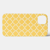 Gelbes Quatrefoil Muster Case-Mate iPhone Hülle (Rückseite (Horizontal))