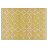 Gelbes Quatrefoil Muster Schneidebrett (Vorderseite)