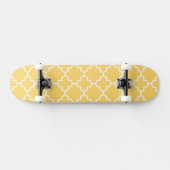 Gelbes Quatrefoil Muster Skateboard (Horizontal)