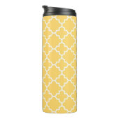 Gelbes Quatrefoil Muster Thermosbecher (Nach rechts gedreht)