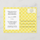 Gelbes Quatrefolie - Abschluss Postkarte (Rückseite)