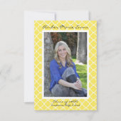 Gelbes Quatrefolie - Ankündigung von 3x5-Abschlüss (Vorderseite)