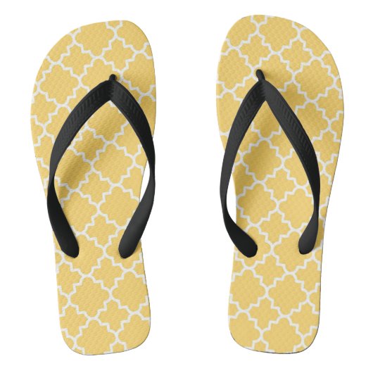 Gelbes Quatrefolienmuster Badesandalen (Fußbett)