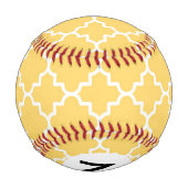 Gelbes Quatrefolienmuster Baseball (Rückseite)