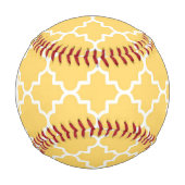 Gelbes Quatrefolienmuster Baseball (Vorderseite)