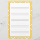 Gelbes Quatrefolienmuster Briefpapier (Vorderseite)
