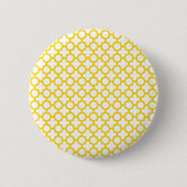 Gelbes Quatrefolienmuster Button (Vorderseite)