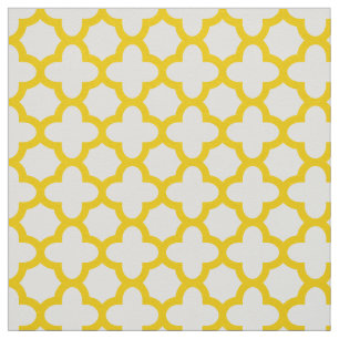 Gelbes Quatrefolienmuster Stoff