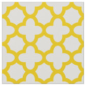 Gelbes Quatrefolienmuster Stoff (Nahaufnahme)