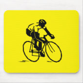 Gelbes Radfahren Mousepad (Vorne)