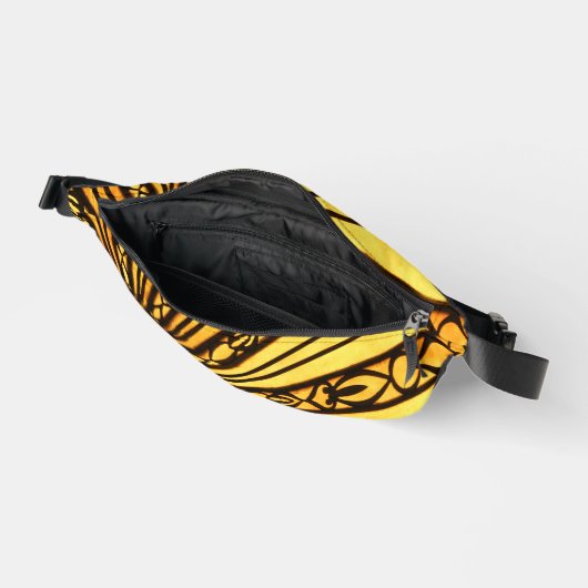 Gelbes Radialmuster Bauchtasche (Offen)