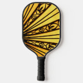 Gelbes Radialmuster Pickleball Schläger (Rückseite)