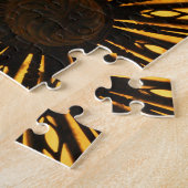 Gelbes Radialmuster Puzzle (Seite)