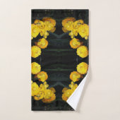 Gelbes Ranunculus Blumengarten Badetuch Set (Handtuch)