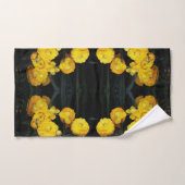 Gelbes Ranunculus Blumengarten Badetuch Set (Handtuch)