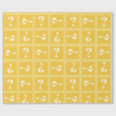 Gelbes Rätsel Geschenkpapier (Flach)