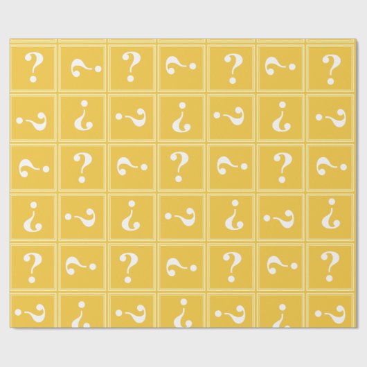 Gelbes Rätsel Geschenkpapier (Flach)