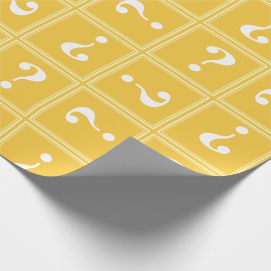 Gelbes Rätsel Geschenkpapier (Ecke)