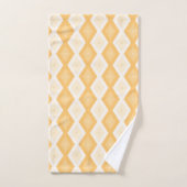 Gelbes Rautenmuster Badhandtuch Set (Handtuch)