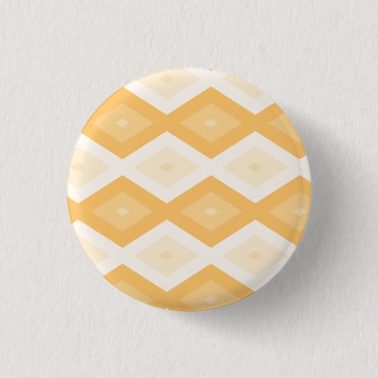 Gelbes Rautenmuster Button (Vorderseite)