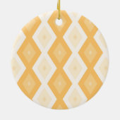 Gelbes Rautenmuster Keramik Ornament (Hinten)