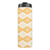 Gelbes Rautenmuster Thermosbecher (Vorderseite)