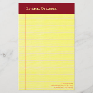 Gelbes Rechtspatent Ruddy Binding Briefpapier