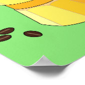 Gelbes Regenbogen-Espresso-Poster Poster (Ecke)