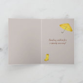 Gelbes Regengestänge nach Regen wird gut Karte (Innenseite)