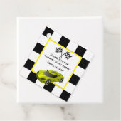 Gelbes Rennwagen | KINDERGEBURTSTAG PARTY Geschenkanhänger (Beispiel)