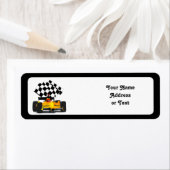 Gelbes Rennwagen mit Checkbox (Insitu)