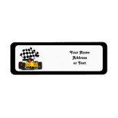 Gelbes Rennwagen mit Checkbox (Vorne)