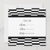 Gelbes Rennwagen mit Checkbox Einladung (Rückseite)