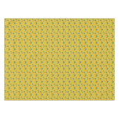 Gelbes Retro Dotro-Universum Tischdecke (Vorderseite (Horizontal))