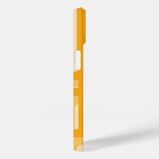 Gelbes Retro geometrisches Muster Case-Mate iPhone Hülle (Rückseite / Rechts)