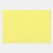 Gelbes Retro-Kariertes Muster Geschenkpapier Set (Vorderseite 2)