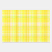 Gelbes Retro-Kariertes Muster Geschenkpapier Set (Vorderseite)