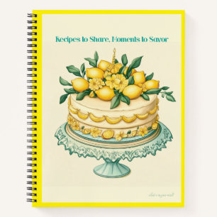 Gelbes Rezeptbuch Notizblock
