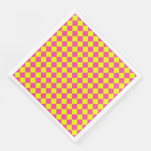 Gelbes Rosa Muster für das Diamant-Schachbrett Serviette (Ecke)