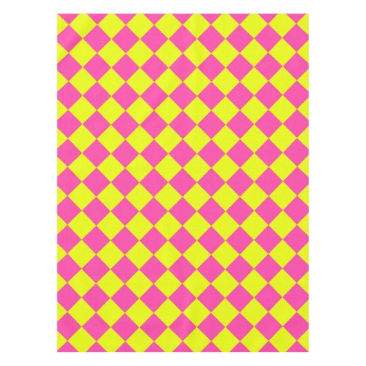 Gelbes Rosa Muster für das Diamant-Schachbrett Tischdecke (Vorderseite)
