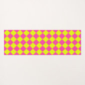 Gelbes Rosa Muster für das Diamant-Schachbrett Yogamatte (Rückseite (Horizontal))