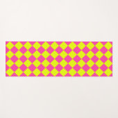 Gelbes Rosa Muster für das Diamant-Schachbrett Yogamatte (Vorderseite (Horizontal))