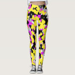 Gelbes rosa schwarzes graues leggings<br><div class="desc">Leggings</div>