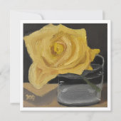 Gelbes Rose aus Glas Karte (Vorderseite)