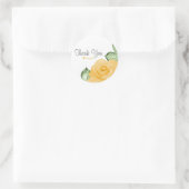 Gelbes Rose Brautparty Elegantes Gastgeschenk Runder Aufkleber (Tasche)