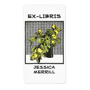 Gelbes Rose Buchzeichen Ex-Libris