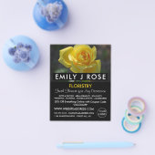 Gelbes Rose, floristrische Werbung Flyer (Einzeln)
